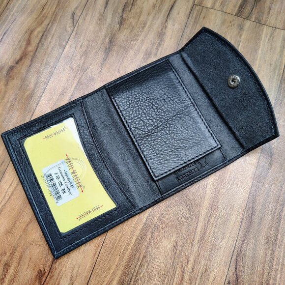 Leather ID Badge Holder, Bifold Badge Wallet for Police & Law Enforcement - Picture 2 of 7